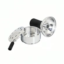 1pcs Arab Shisha Hookah Metal Bowl Set Charcoal Holder With Cover Heat Heat Management System Chicha For Smoking Accessories, Birthday Gift