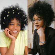 250% Density Short Human Hair Afro Kinky Curly Wigs For Women Pixie Cut Curly Wigs No Lace Afro Wig Human Hair - Black - View 7