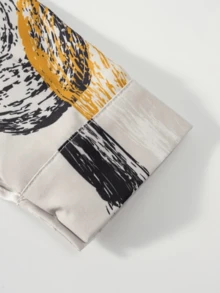 1pc Women's Long Sleeve Long Casual Printed Comfy Shirt - Multicolor - View 6