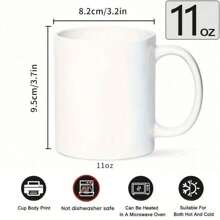 1pc 11oz Don't Touch My Mug Ceramic Coffee Mug, Washable Reusable, Funny Mug Milk Cup Coffee Cup Multi-Purpose Travel Mug Ideal Fun Gifts For Men Women, Unique Holiday Gifts