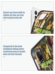 1pc Customized Couple/Family/Pet Photo 10-Piece Collage Shockproof Protective White Tablet Case Compatible With Ipad Pro 13 & Air 13 - White - View 7
