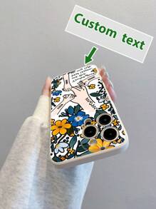 1pc Customized Liquid TPU Transparent Phone Case With Personalized Text/Letters/Graphics, Shockproof Protection Compatible With Iphone Case/Matching Phone Case/Interesting Phone Case/Galaxy Phone Case/Redmi Phone Case/Matching Phone Case Compatible With Iphone 15 PRO MAX/IPhone 14 Pro Max/Galaxy A05/Galaxy A54 5G/Galaxy A52/A52s 5G/Galaxy S21 FE 5G/Galaxy S23 Ultra/Galaxy S24 Ultra 5G/Poco X5 Pro