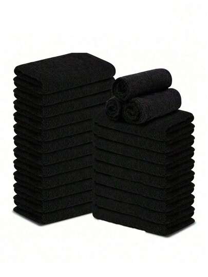 5PCS Bathroom Black Hand Towel And Face Towel Set,Household Solid Color Hand Towel, Super Soft, Quick-Drying, Absorbent And Thick, Absorbent Face Towel, Non-Shedding And Comfortable,Skin-Friendly And Soft Daily Towel Set, For Home Bathroom, Bathroom Supplies Home Bathroom Decor Fall Decor Back To School For Beauty Salon Home Bathroom Shower Towels For Beauty Salon, Hotel Sports,Home Essentials, Towel, Skin Care