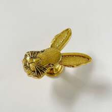 1 件装美式复古蜜蜂兔形纯铜家具把手门把手和拉手适用于橱柜厨房橱柜抽屉拉手家居装饰