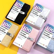 Libro con cerradura de contraseña de seda de 8.5 pulgadas para ahorros, puede contener diversos artículos, equipado con 25 membranas internas, se puede recolectar a través de tarjetas de álbum de fotos, una bolsa se puede usar para múltiples propósitos, libro de almacenamiento multifuncional para efectivo