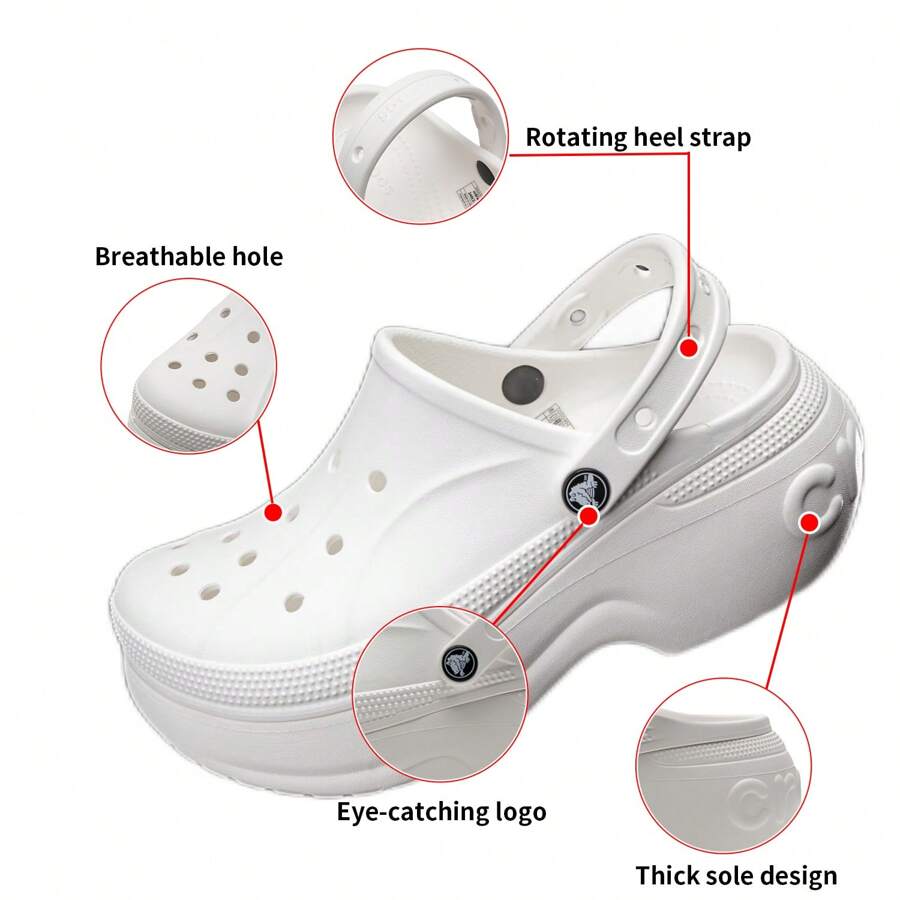Crocs Men's And Women's Shoes, Sandals, Slippers, Bella Clog Outdoor Shoes, Clogs, Sandals, Slippers 210062-100 - White - View 1