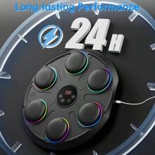 Smart Music Boxing Machine Bluetooth Music Boxing Machine Wall Mounted Boxing Machine With LED Lights 12 Speeds And Modes Boxing Machine For And Adults - Black-42*45*6.2CM - View 5