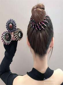 Rhinestone Bird/Nest Hair Clip Ponytail Expansion/Accessories - 2. Peca Aleatório - View 1
