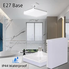 CANMEIJIA E27 LED 灯泡，高亮度节能吸顶灯泡，方形/圆形 UFO 强力家用照明光源，220V，30W/40W/50W/60W，适用于客厅、浴室、卧室、书房、衣柜、厨房、走廊、车库、门廊、楼梯、阁楼，根据使用需求选择合适尺寸