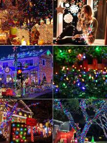 20LED/50LED/100LED/200LED 太陽能戶外裝飾串燈，8種照明模式，IP65防水，5m/7m/12m/22m 仙女燈，適用於聖誕節、派對、萬聖節、露營、婚禮、盆栽植物、花園裝飾（白色/彩色/暖白色） - Solar String Lights - 查看 9