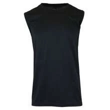 2-Pack Men's Moisture-Wicking Activewear Performance Muscle Tee - Black - Charcoal - View 2