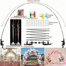 1 peça, kit de arco de balão, suporte de arco de balão ajustável com base preenchível, clipe de balão, tira de balão, adequado para casamentos, festas de aniversário, festas de Halloween, festas de Natal, suprimentos de decoração para festas de formatura