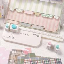 1 Piece PVC Paging Board - Plastic Letter Index And Fillet Cutting Tool For Precision Hand Paper Cutting, Office - Multicolor - View 9