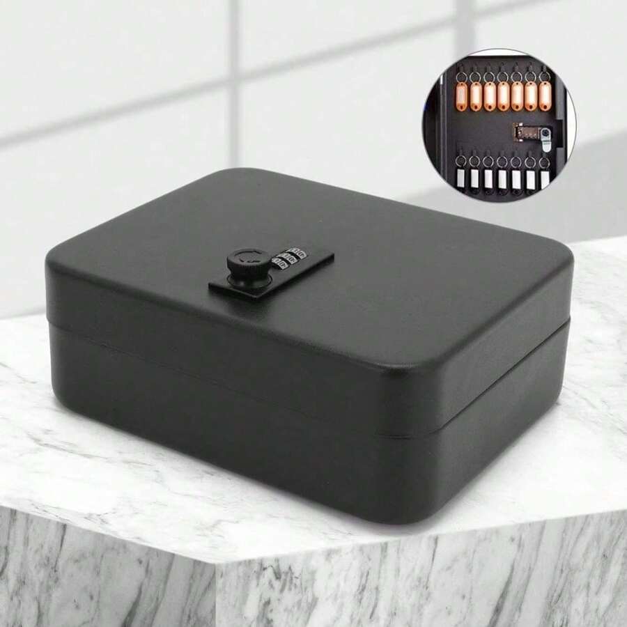 High - Quality Wall - Mounted Key Cabinet - Combination Lock, Outdoor Keysafe For Home & Office (20 Keys, Black) - Black - View 1