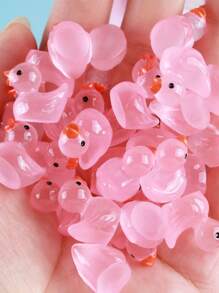 Set de 20 piezas de patitos que brillan en la oscuridad, mini patitos, juguetes de pato de colores aleatorios, figuras miniatura de resina luminosa para manualidades, regalos adorables y coleccionables, detalles para fiestas y relleno de bolsas de recuerdos, ideal para regalos de Pascua - Multicolor - Ver 25