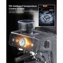 COWSAR Espresso Machine,15 Bar Professional Espresso Maker With Barista Coffee Grinder/Milk Frother,Coffee Machine For Espresso/Cappuccino/Latte,Single & Double Cup,1350W - 白色 - 查看 3