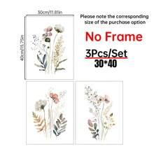 Wildflower Home Decor Wall Art For Living Room Wild Floral Artwork Set Of 3 Watercolor Wildflower Print Wildflower Wall Art Print Flower Art Canvas Posters Gifts Birthday Graduation