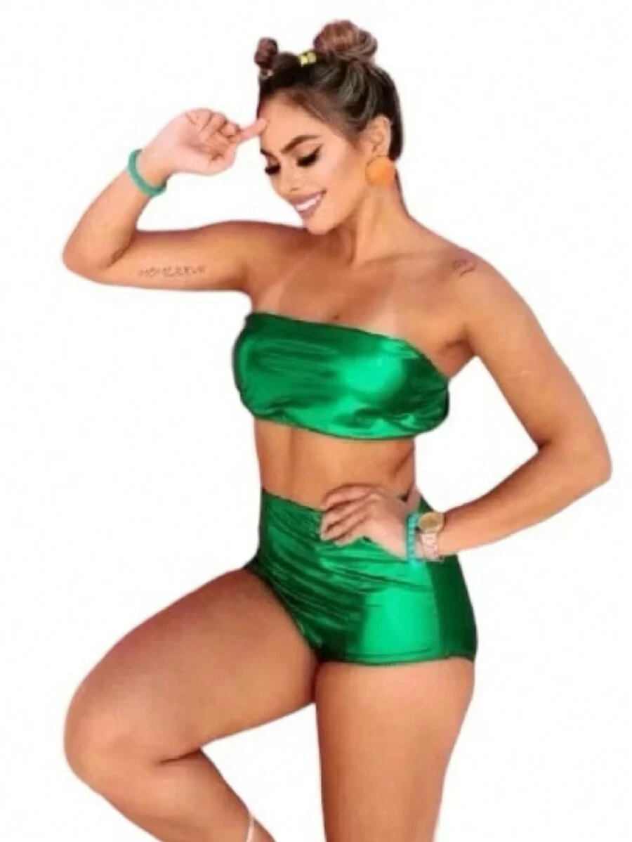 Carnival Collection Hot Pants Metallic Set Carnival Summer 2024 A-10 - 綠色 - 查看 1