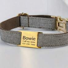 Customized Metal Name Tag, Slide-Style Pet ID Tag, Lucky Pet Plate, Collar Engraving, Pet ID Plate For Cat/Dog Information & Anti-Loss