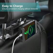 Soporte Universal para reposacabezas del asiento trasero del coche para 1, 2, 4-11 pulgadas, rotación de 360, tableta, PC, soporte para teléfono para coche - Telescópico rojo - Ver 6