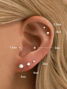 925 Sterling Silver Round Ball Stud Earrings For Women Men, Hypoallergenic  Sterling Silver Tiny Stud Earrings Set Different Sizes 1.5mm 2mm 2.5mm 3mm 4mm 5mm 6mm 8mm