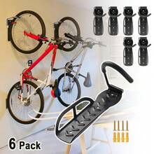 Wall Mount Bike Rack, Vertical Bicycles Hook For Garage, 180°Rotatable Bicycles Hanging Hooks For Indoor Storage, Easy Install Wall-Mounting Bikes Storage Hook, Screws Included - Black - View 3