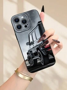 1 chiếc ốp lưng in hình xe hơi 2D độc đáo, cá tính, cao cấp, phong cách retro cổ điển, thích hợp làm quà tặng cho người lớn tuổi, bạn bè, gia đình, các cặp đôi, nhân dịp sinh nhật, Ngày Valentine, Năm mới. Ốp lưng mềm màu đen mờ, bảo vệ toàn diện khỏi bụi và nước, tương thích với iPhone 16/15/14/13/12/11/Pro/ProMax/X/XR/XS/XSMax/7/8/Plus và các dòng khác. Chống nước, chống sốc, chống rơi, chống trầy xước. Phiên bản quốc tế, không phải phiên bản nội địa. - màu đen - Xem 4
