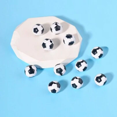40 piezas/paquete Cuentas de acrílico de fútbol negras y blancas de 8-12 mm en estilo deportivo que se pueden usar para hacer pulseras, tocados, colgantes, collares, cadenas de cintura y pies, adecuadas para el uso diario de las mujeres y para hacer cadenas de teléfonos móviles, llaveros y otros accesorios y adornos variados