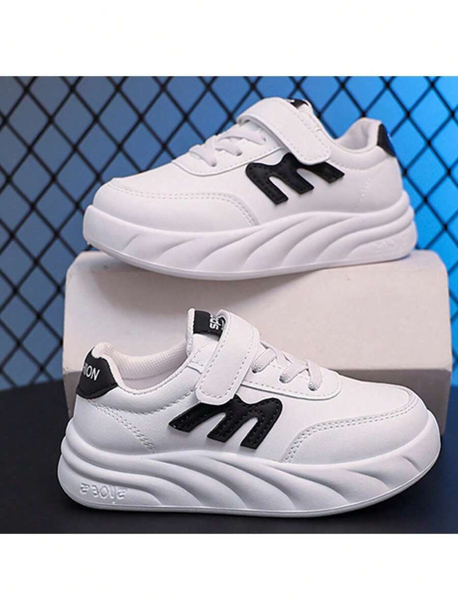 Zapatillas infantiles cómodas y transpirables, modernas y elegantes, adecuadas para niños y niñas para uso en interiores y exteriores. - Negro - Ver 1