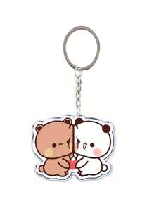 新款时尚情侣钥匙扣，卡通亚克力材质，可爱背包钥匙扣吊坠，迷人礼物，学生情侣，1 对情侣钥匙扣背包，适合学校汽车配件哥特 Y2k