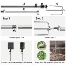 BlazeVideo 6 Pack Trail Camera Holder, Adjustable Ground Mount For Wildlife Cameras, Universal Hunting & Trail Cameras Holder Stake