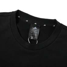 Adidas Men's Crew Neck Pullover Sweatshirt, Sports Activewear Top JE6372 - Black/White - View 3