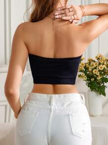 Set de 3 piezas Camiseta de tubo, camiseta sin tirantes y ropa interior para mujeres, sostenes bandeau sin costuras para partes superiores sin espalda, sin tirantes y sin hombros, para estudiantes y adolescentes