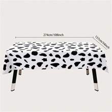 Disposable Cow Print Tablecloth, Cartoon Waterproof Oil-Proof Plastic Tablecloth, For Theme Party And Birthday Celebration - Multicolor - View 8