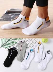 5 双男士短款踝袜，5 种颜色，透气吸湿排汗运动袜 - 彩色 - 查看 10