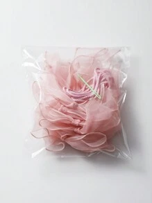 1件情人节蝴蝶结丝带花环，简约浪漫悬挂装饰，粉色蝴蝶结三角旗，适用于房间、家居、厨房、婚礼、餐桌、中心装饰、办公室、花园、户外、生日、毕业礼物 - 彩色 - 查看 12