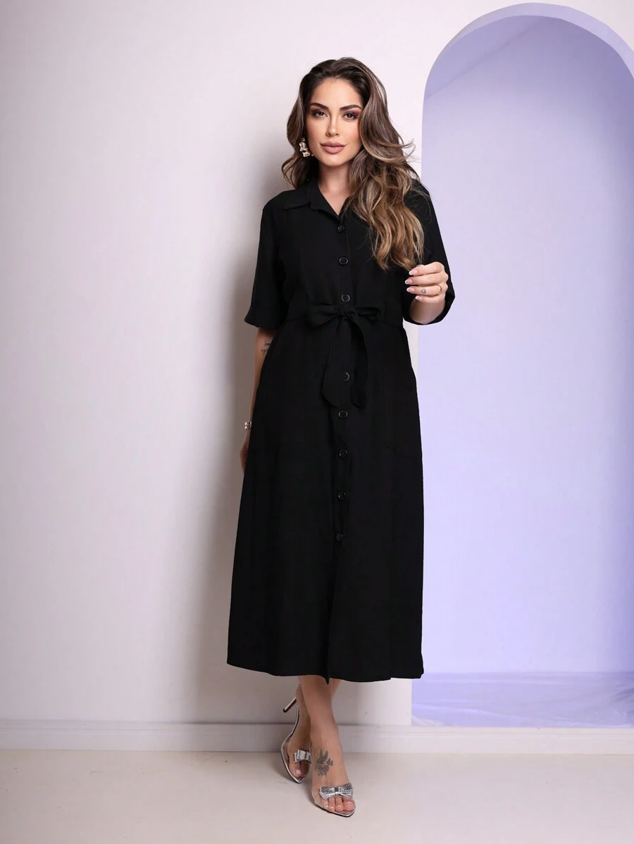 MARANTTI WOMEN'S CHAMISER DRESS - 黑色 - 查看 1