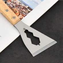 1/2 件装不锈钢填缝刀，清洁刮刀，双用途油炉刮刀，带木柄，多功能金属铲，适用于清洁厨房、客厅、户外、车库、花园，无需用电 - 銀色 - 查看 7