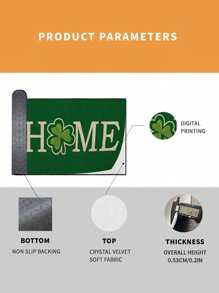 1 szt. "Króliczek astronauta latająca rakieta, Wielkanoc" wycieraczka, mata do wnętrz, dywanik, kreatywna mata do drzwi, mata w stylu przedpokoju, wystrój domu, antypoślizgowa mata podłogowa, akcesoria do sypialni, rekwizyty do zdjęć, wystrój zewnętrzny, dywanik, dywanik, prezent