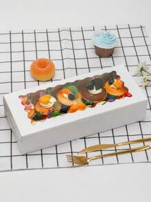 5 件/10 件带窗口的饼干/蛋糕盒，波浪窗口蛋糕盒适用于糕点、馅饼、松饼、巧克力、草莓 - 紙本 - 查看 11