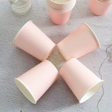 Vasos de papel desechables para fiesta de 9 oz, vasos de colores múltiples para agua, jugo, café o té, ideal para bodas, fiestas, picnics, barbacoas, viajes y eventos