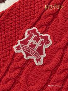 Balabala Young Girl Tween Girls' Knit Cardigan, Sweet Spring Long Sleeve Red Cardigans - Red - View 4