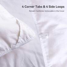 Luxury Hotel Goose Feathers Down Comforter For Year-Round, Luxurious Cozy Duvet Insert Filled Goose Feathers & Down, Skin-Friendly Duvet Insert With Corner Tabs, Medium Warmth Hotel Bedding Comforter, Machine Washable - White - View 7