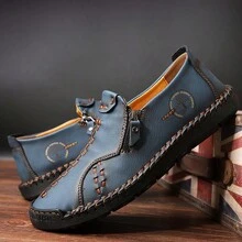 Men's Casual Loafers, Comfortable Leather Hiking Shoes