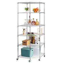 Conner 6-Tier Wire Steel Corner Shelf Garage Storage Shelving Rack Garage Rack - 1 - View 3