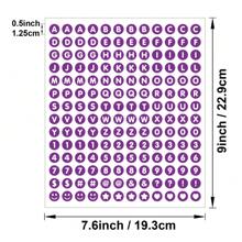 12 hojas de pegatinas coloridas con letras y números, pegatinas con letras y números para decorar, manualidades DIY, suministros para diarios de balas, scrapbooking, envoltorios de regalos (10 colores temáticos)