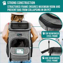 Pet Backpack - رمادي فاتح. - مشاهدة 5