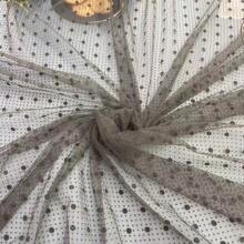 Popular High-Density Polyester Polka Dot Flocked Mesh Fabric, Suitable For Dresses, Undershirts, Headwear, Toys, DIY