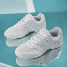 White Cheer Shoes Girls Cheerleading Shoes Women Jumping Tumbling Exercise Aerobic Fitness Dance Training Sneakers
