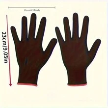 12er Set atmungsaktive Nylon Arbeitshandschuhe, ohne PU-Beschichtung oder Silikon, frei von Blei und BPA, nicht wasserdicht, geeignet für Bauwesen und Heimwerken, Gartenhandschuhe, zum Graben, Pflanzen, Unkrautjäten, zum Schutz von Nägeln und Fingern, geeignet für Männer und Frauen, Ganzfinger Handschuhe, handwaschbar